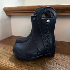 CROCS Blue Baby Walker Shoes with Easy Pull Handles